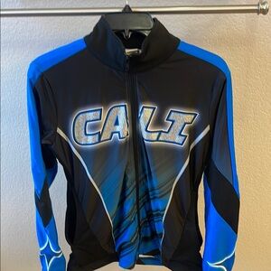 CA Cali California All Stars Varsity Black Zip-Up Warm Up Jacket